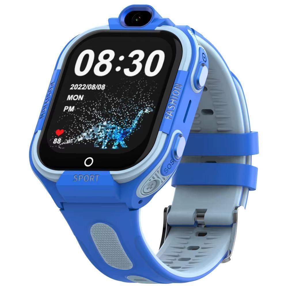 Смарт-часы детские Lemfo DF99 AMOLED GPS 4G SIM SOS Синий (35707271)
