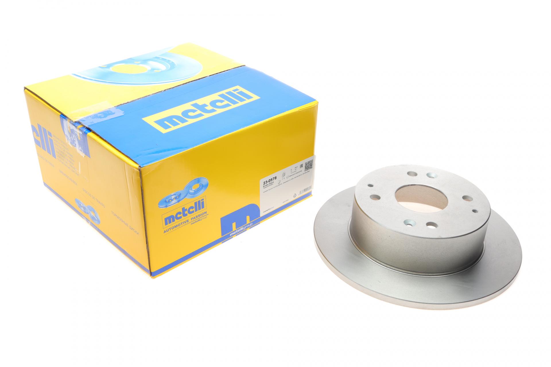 Диск тормозной задний METELLI для Honda Accord 1.8/2.0 16V 98-02 260x10,1 мм (23-0578)