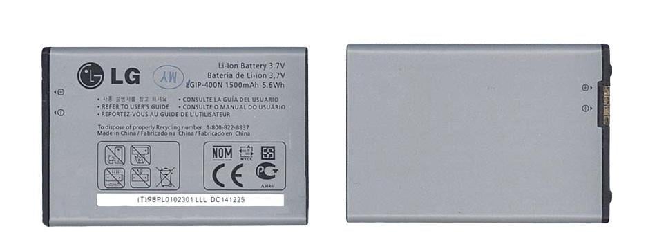 Аккумулятор для смартфона LG LGIP-400N P500 Optimus One 3,7V 1500 mAh 5,6 Wh Silver Аккумулятор для смартфона LG LGIP-400N P500 Optimus One 3,7V 1500 mAh 5,6 Wh Silver