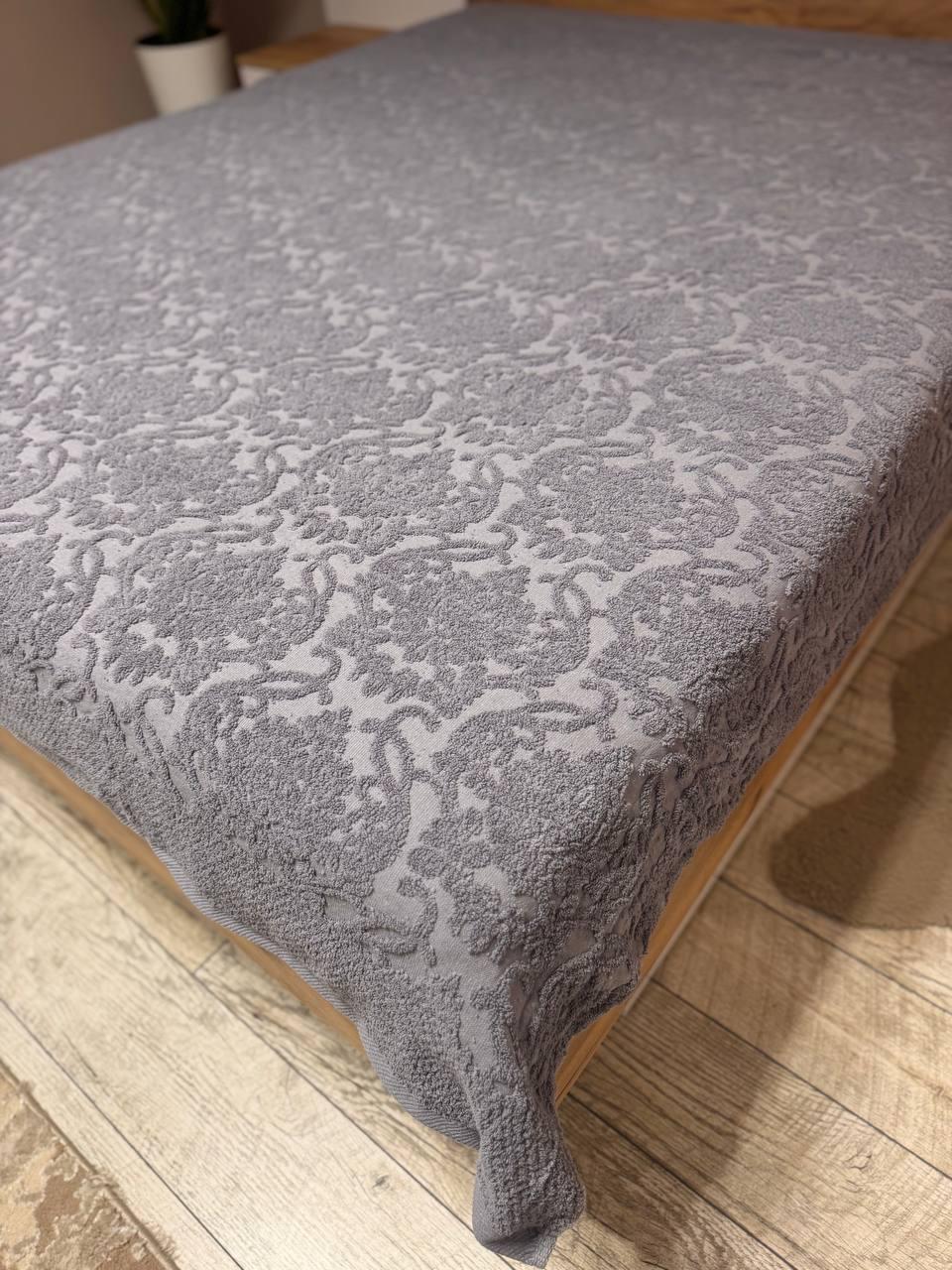 Покривало махрове євро 200х220 см Графітовий (П4К-Al-mahr-pro-002) - фото 4 Покривало махрове євро 200х220 см Графітовий (П4К-Al-mahr-pro-002) - фото 4