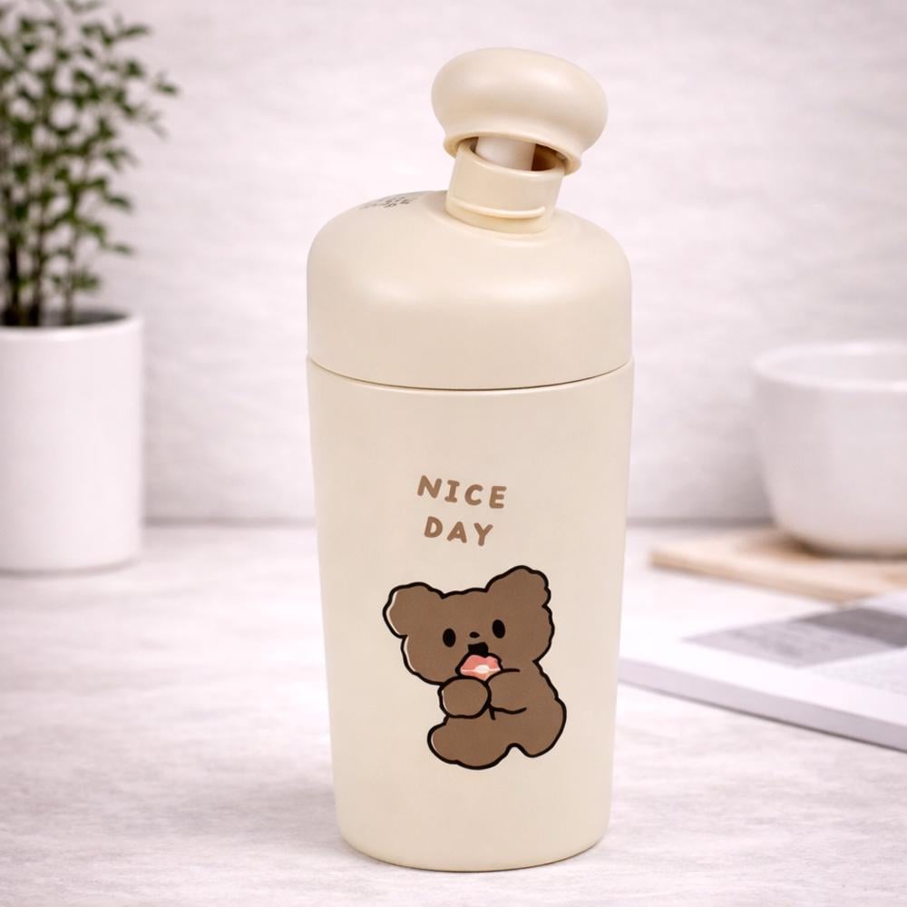 Термокружка 124704 300 мл из нержавеющей стали 304 с трубочкой Бежевый