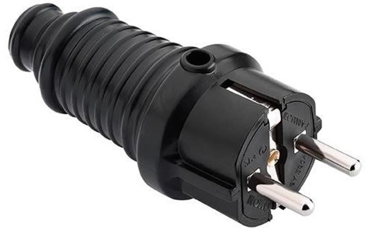 Електрична вилка каучукова з заземленням Mono Electric Чорний (170-010102-705) Електрична вилка каучукова з заземленням Mono Electric Чорний (170-010102-705)