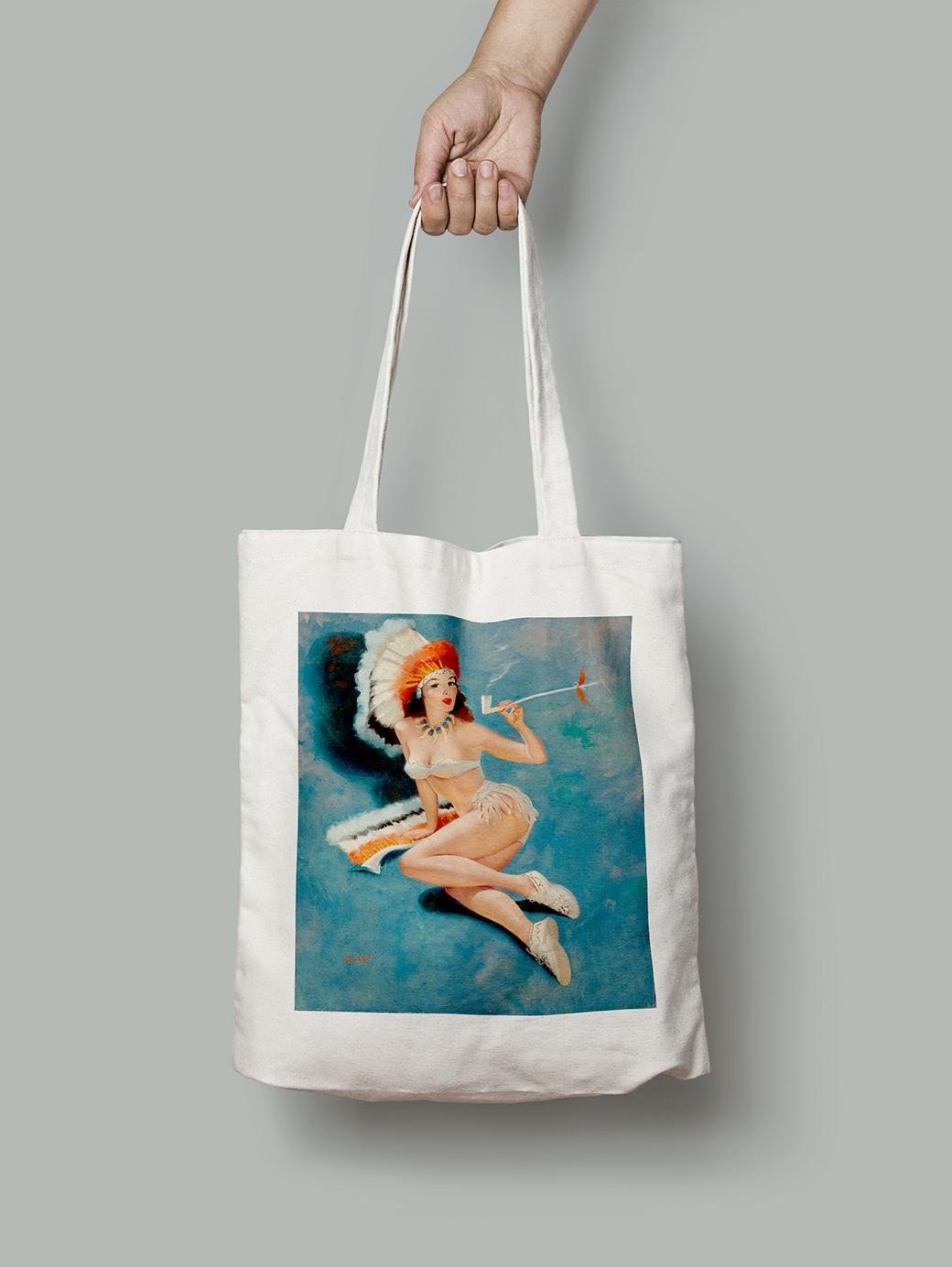 Эко-сумка Индианка пин ап девушка. Питер Дарро шопер (pin_up010126_Bag)