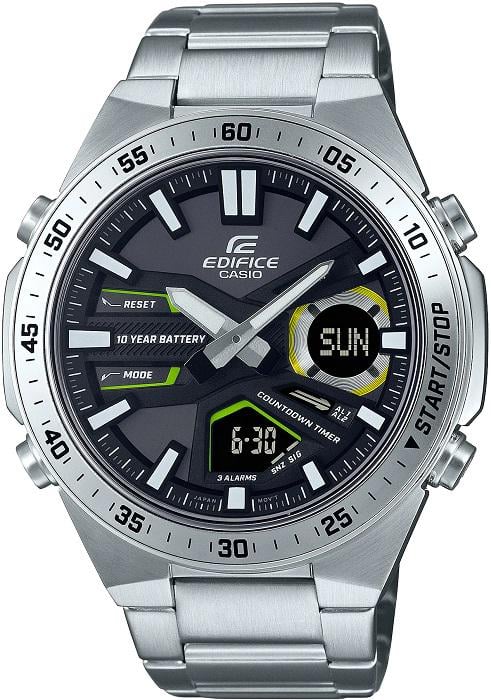 Часы мужские Casio EFV-C110D-1A3 мировое время черный циферблат