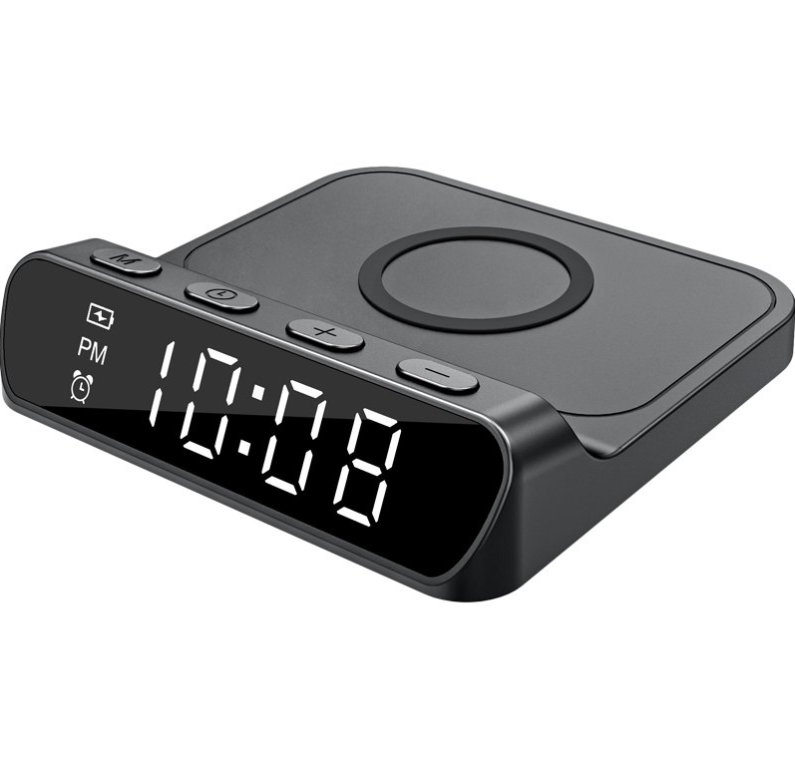 Часы настольные Gelius Oasis GP-SDC03 с беспроводной зарядкой Black (2647204420)