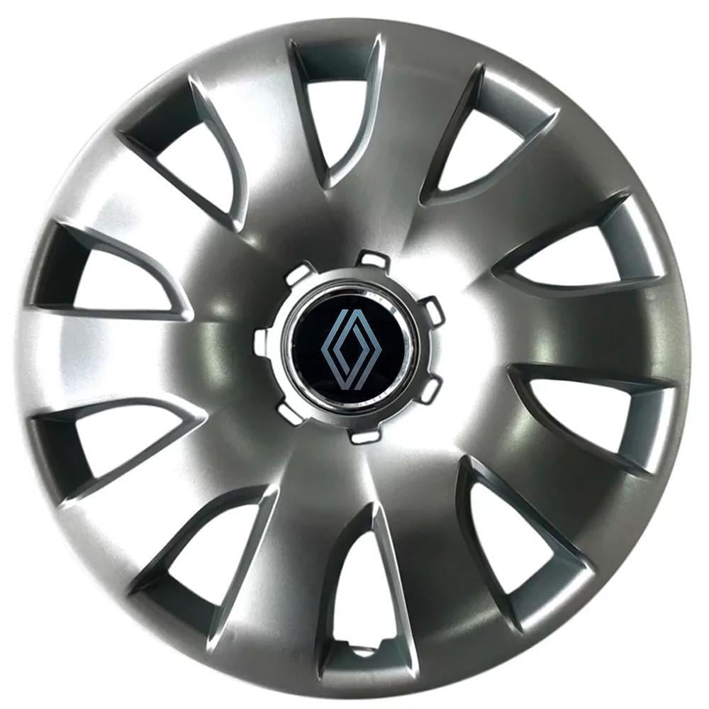Колпаки SJS с логотипом Renault NEW 425 R16 4 шт. Серебряный (31010763)