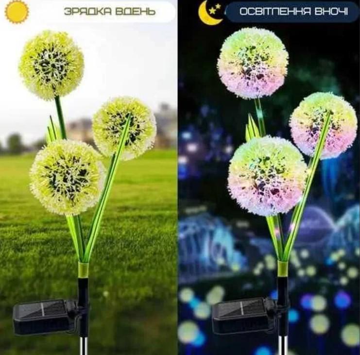 Садовый фонарь на солнечной батарее Dandelion Garden Lights Одуванчики IP66 600 mAh 42,5 см - фото 5