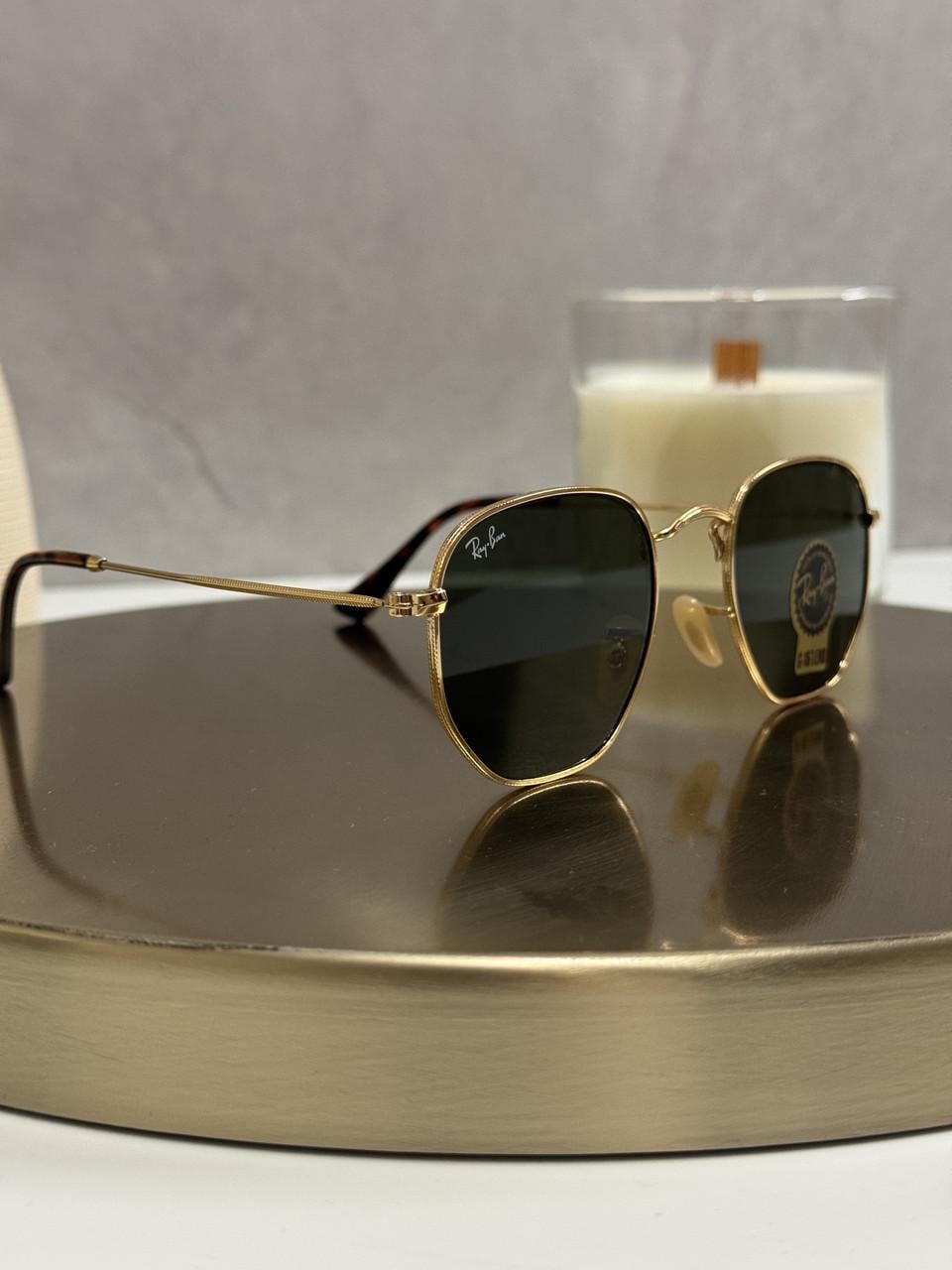 Солнцезащитные очки Ray-Ban RB3548N 001 Hexagonal Gold/Green