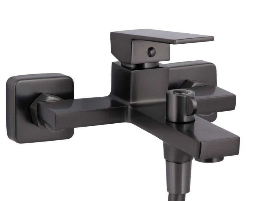 Змішувач для ванни Qtap Gemini QTGEM259GMB45684 Gunmetal Black PVD (56044)