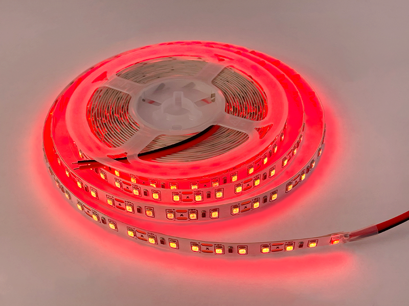 Світлодіодна стрічка MTK 3528 120 LED 8 мм 12 В 9,6 Вт/м IP20 Червоний (6726)