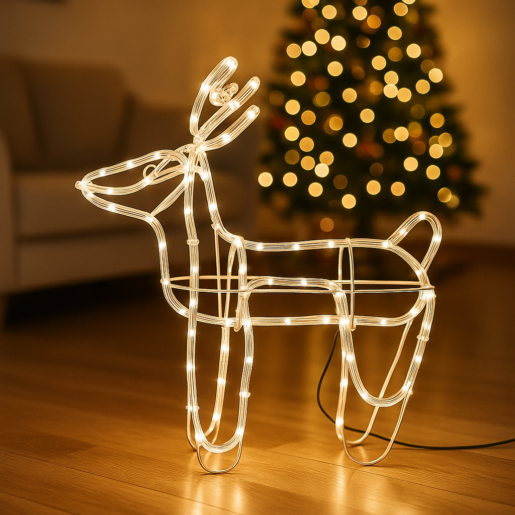 Фігура світлодіодна декоративна Новорічний олень 4 м 220 В Білий (30274664)