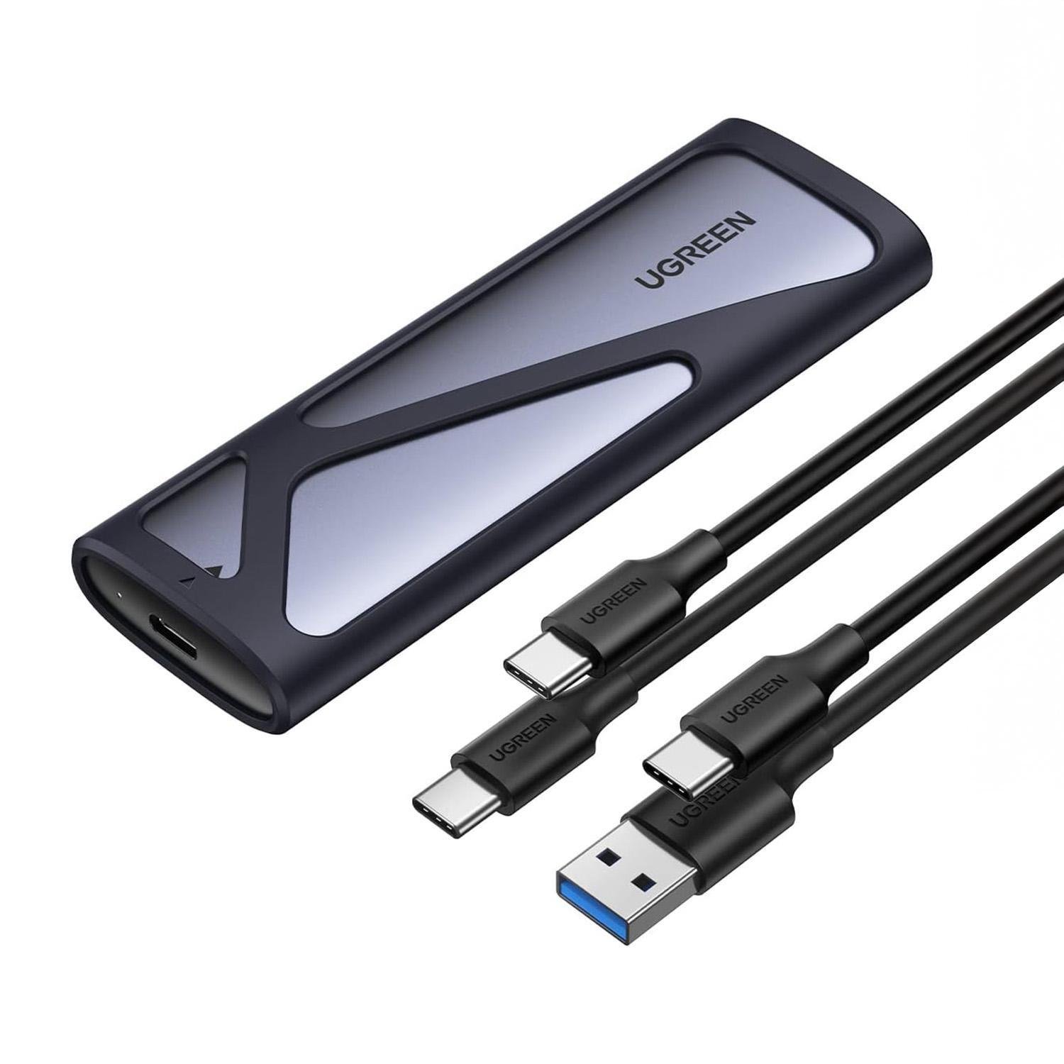 Внешний карман для SSD UGREEN CM400 M.2 NVMe/SATA Type-C Серый (90264)