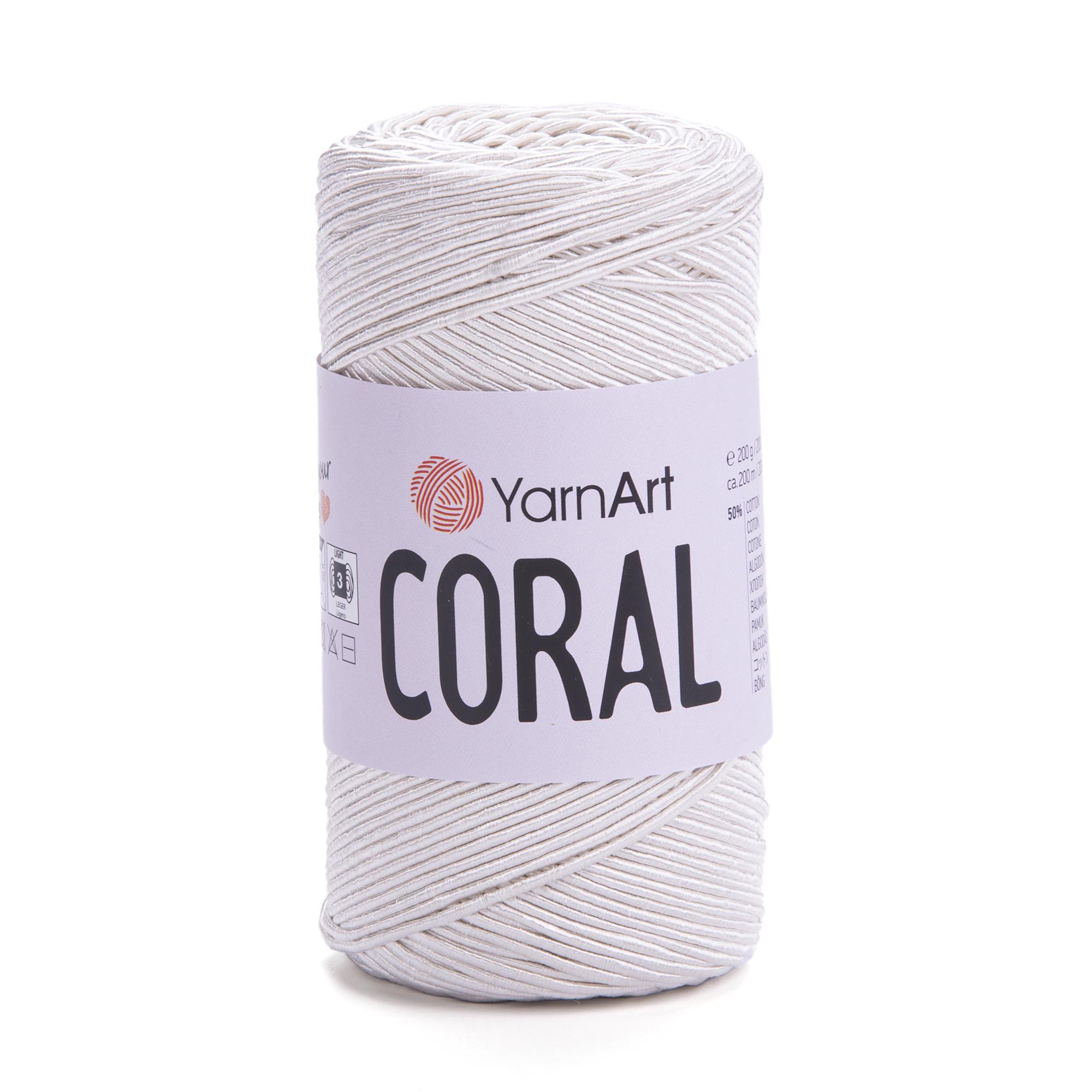 Пряжа YarnArt Coral 1901 Белый (6647)