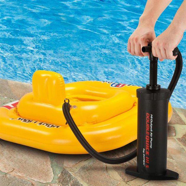 Насос ручной для надувания Intex 68605 с переходниками-насадками 2,8 л 37 см Black (10963032) - фото 6 Насос ручной для надувания Intex 68605 с переходниками-насадками 2,8 л 37 см Black (10963032) - фото 6