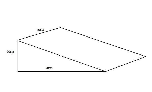 Подушка ортопедична Клин 20х50x70 см (9255) - фото 2