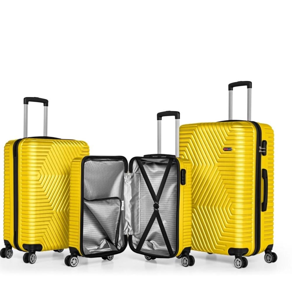 Валіза Polo ПК021-М полікарбонат на 4-х подвійних колесах середня М 70 л Жовтий - фото 2 Валіза Polo ПК021-М полікарбонат на 4-х подвійних колесах середня М 70 л Жовтий - фото 2