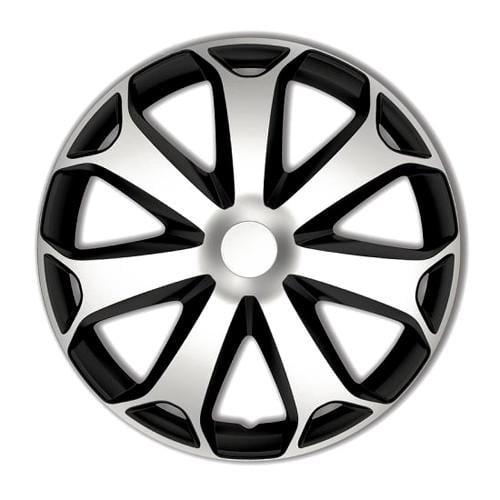 Колпаки для колес 4 Racing Mega R16 4 шт. Silver/Black