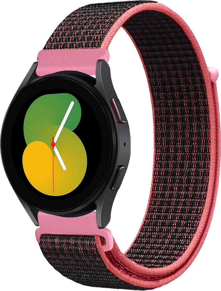 Ремешок нейлоновый Sport Loop для Galaxy Watch 5 40 мм Black/Pink (29570-51)