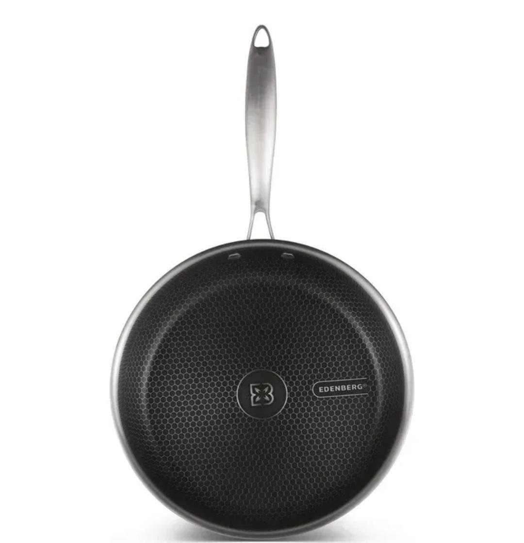 Сковорода с крышкой Edenberg EB-13056 из нержавеющей стали и трехслойным антипригарным покрытием 20x4,5 см (EB-13056) - фото 3 Сковорода с крышкой Edenberg EB-13056 из нержавеющей стали и трехслойным антипригарным покрытием 20x4,5 см (EB-13056) - фото 3