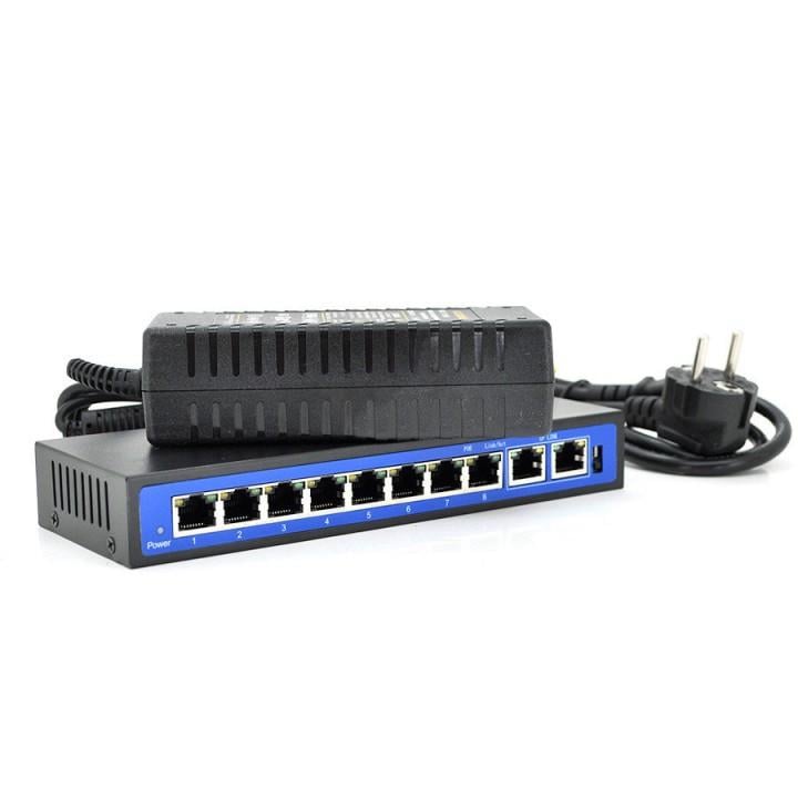 PoE комутатор SICSO JY-8+2BZDW (8xPOE, 2xLAN)