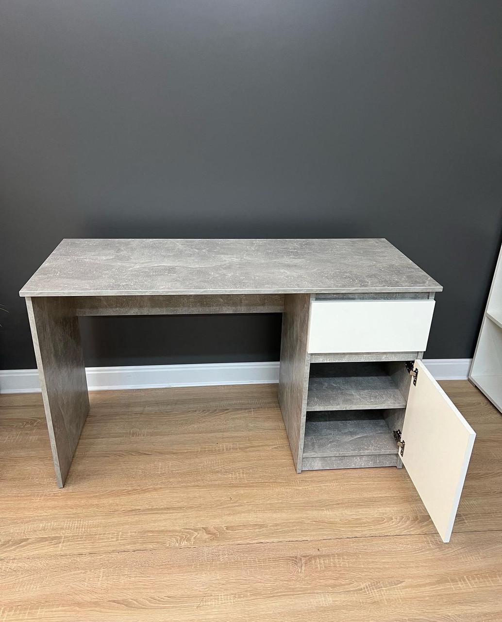 Стіл письмовий без ручок Лайт 1250х750х530 мм Бетон/Білий - фото 4 Стіл письмовий без ручок Лайт 1250х750х530 мм Бетон/Білий - фото 4