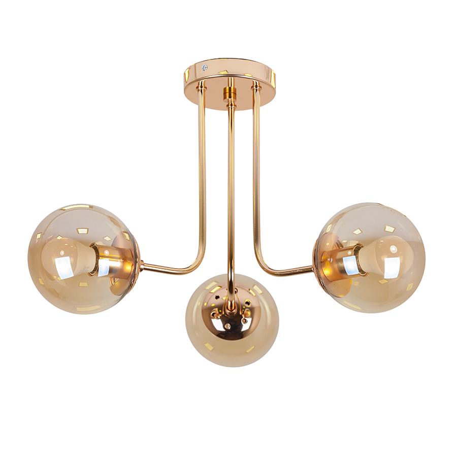Люстра потолочная молекула Levistella 7529908-3 GOLD+BR Золотой/Коричневый