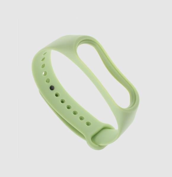 Ремінець для смарт-годинників Xiaomi Mi Band 4/3 силіконовий Салатовий/Зелений (2418P)