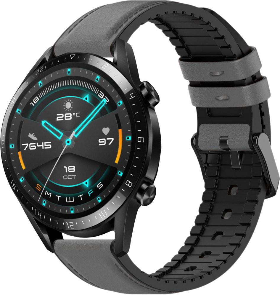 Ремешок кожаный Tamyx для Huawei Watch GT Grey (31612-33)