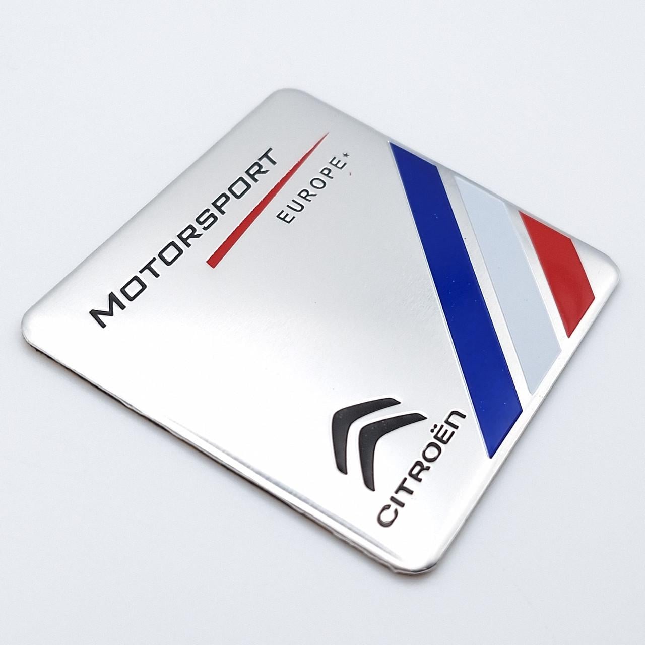 Эмблема алюминиевая Citroen Motorsport 6х5,5 см (1173928886)