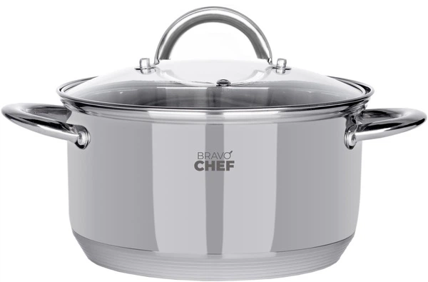 Каструля BRavo Chef 2,6 л з кришкою 18 см (BC-2001-18) Каструля BRavo Chef 2,6 л з кришкою 18 см (BC-2001-18)