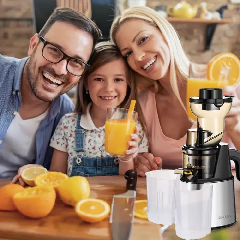 Соковитискач Sokany SK-01010 2в1 з насадками для приготування домашнього морозива 800 Вт (28219979) - фото 5 Соковитискач Sokany SK-01010 2в1 з насадками для приготування домашнього морозива 800 Вт (28219979) - фото 5