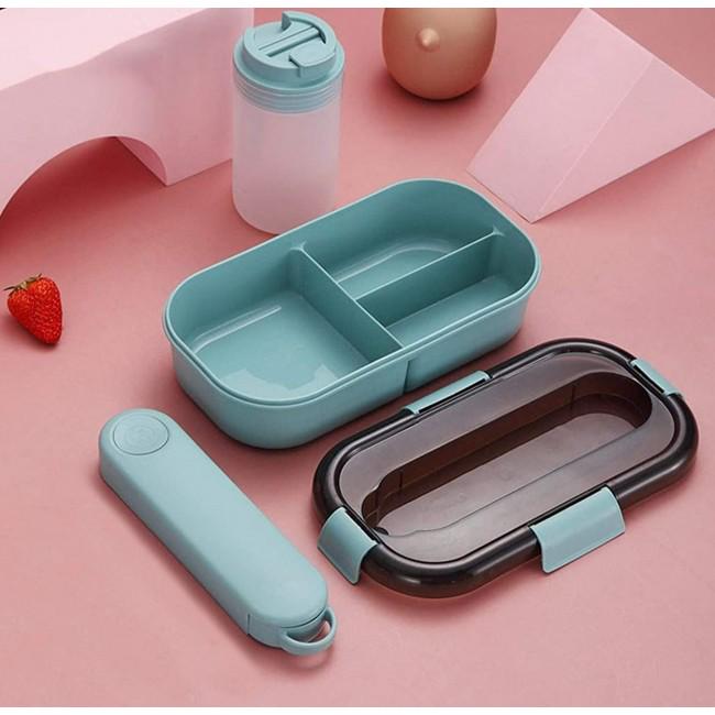 Ланч-бокс Japanese 1,2 л с бутылкой 350 мл Голубой (402187)