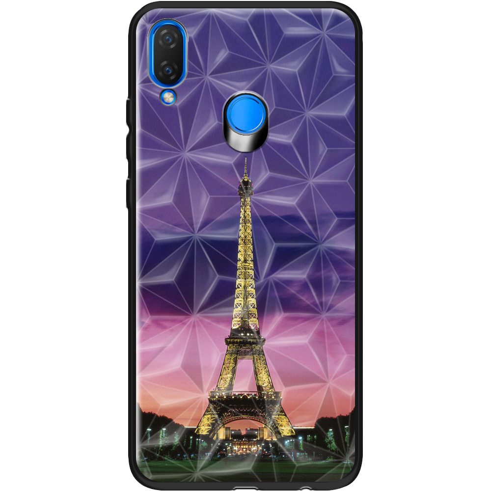 Чехол Boxface Huawei P Smart Plus Полночь в Париже Черный силикон с призмой (34912-up964-37847)