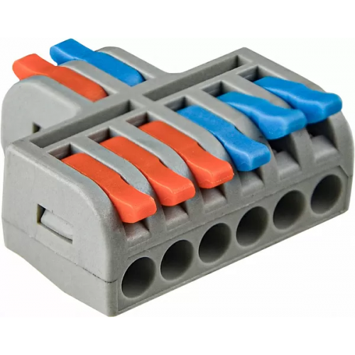 Клемма Lemanso LMA2626 соединительная 2 6 двухстороняя Розноцветный