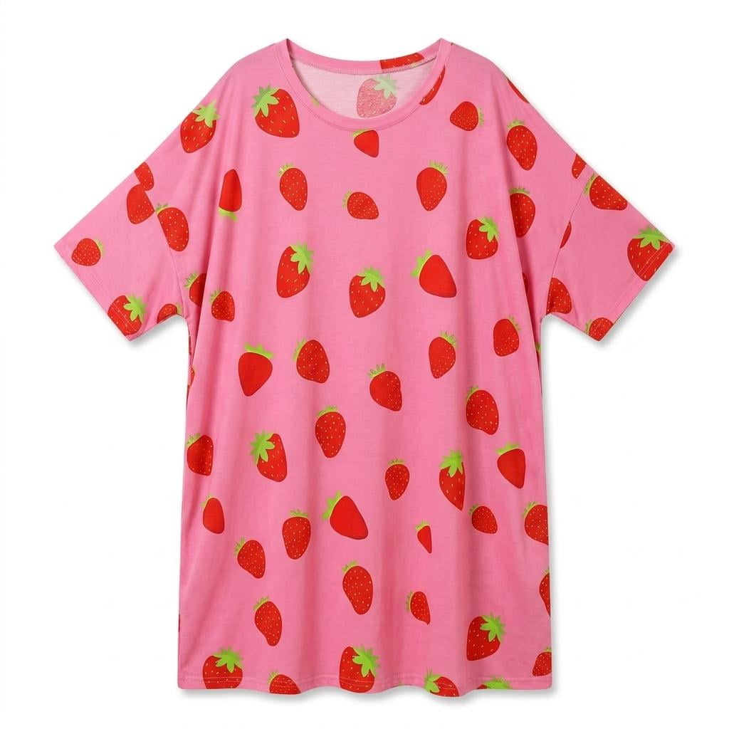 Ночная рубашка оверсайз с карманами SenbyNightwear one size Розовый (4073)