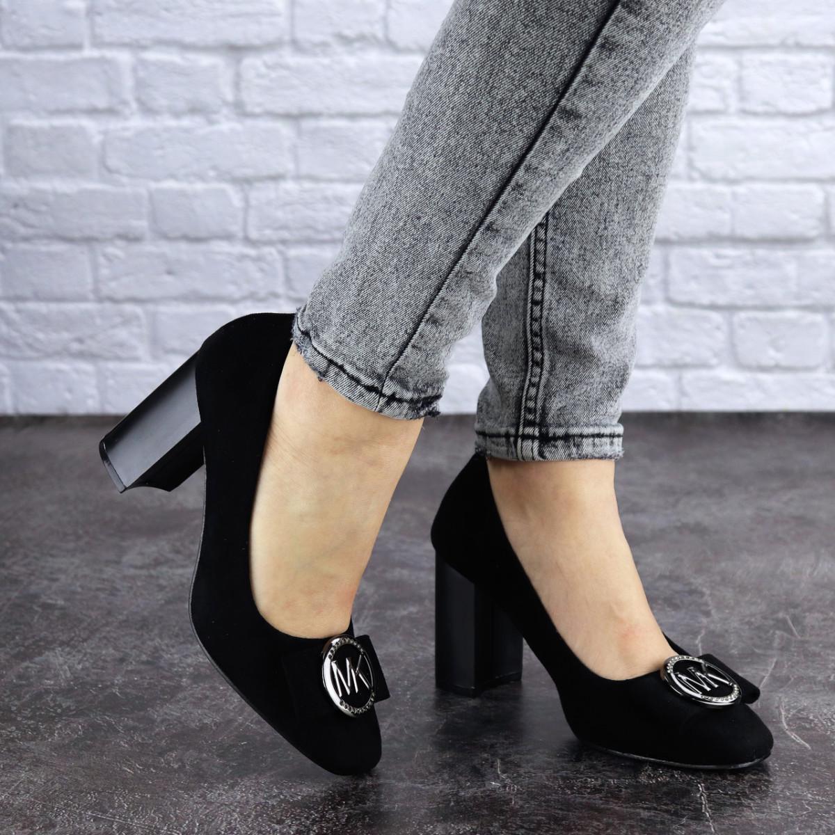 Туфли женские на каблуке Fashion р. 38 24 см Черный (1788)