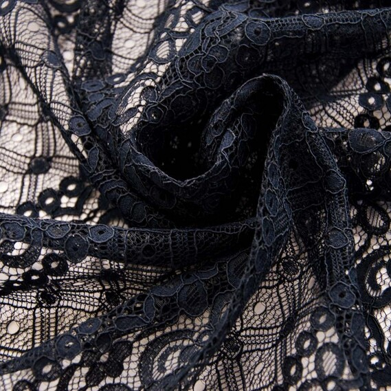 Ткань гипюр IDEIA Нэнси 1,5 м Темно-синий (2200004061368)