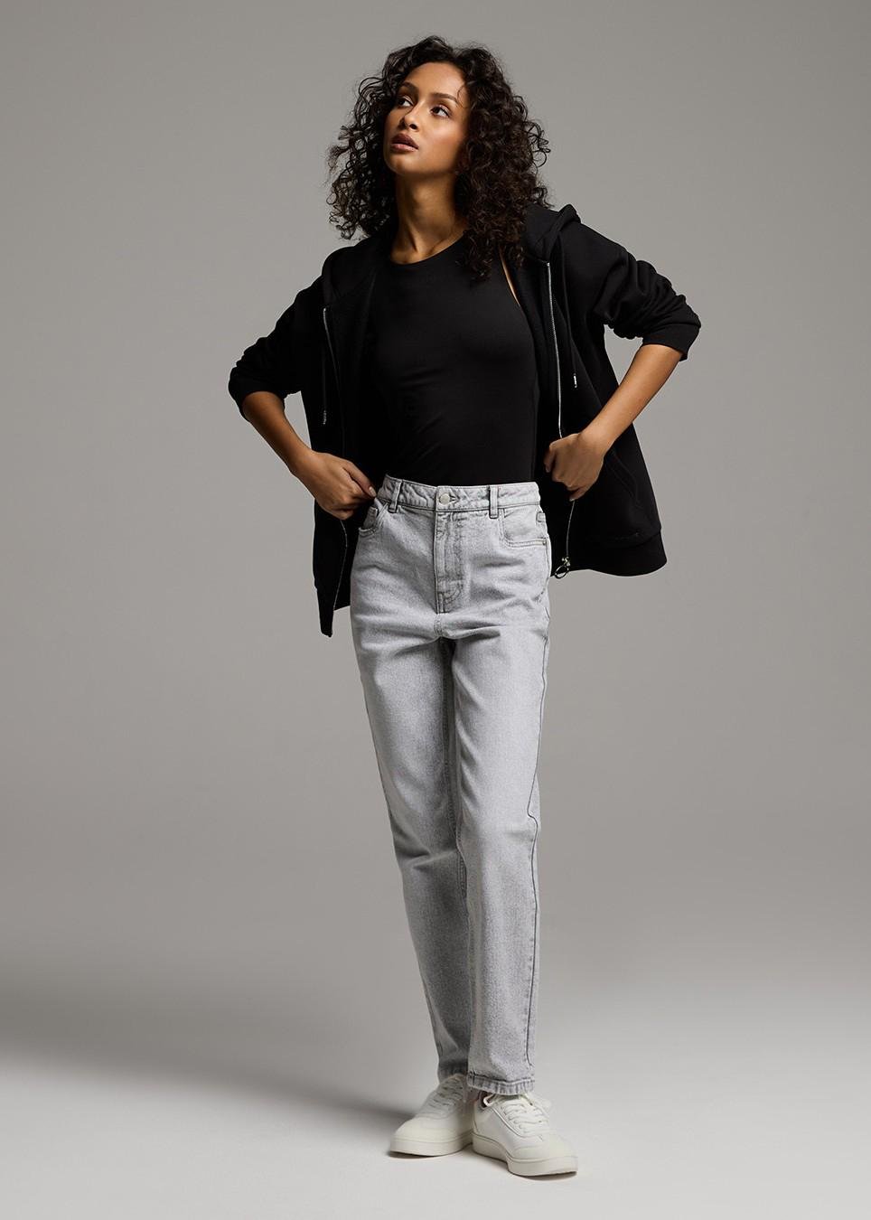 Джинси жіночі Diverse WORDI II р. 38 Світло-сірий (5905384087324)