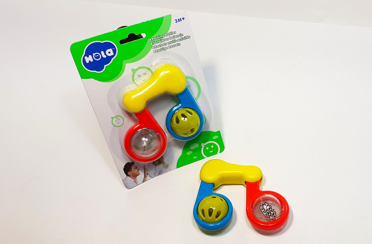 Брязкальце з рухомими детальками Hola Toys музична нотка різнобарвна Брязкальце з рухомими детальками Hola Toys музична нотка різнобарвна