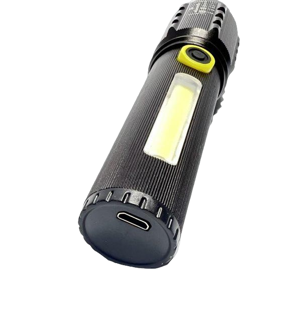Ручной фонарик BL-C71-P50+COB COP-880000W с зарядкой USB