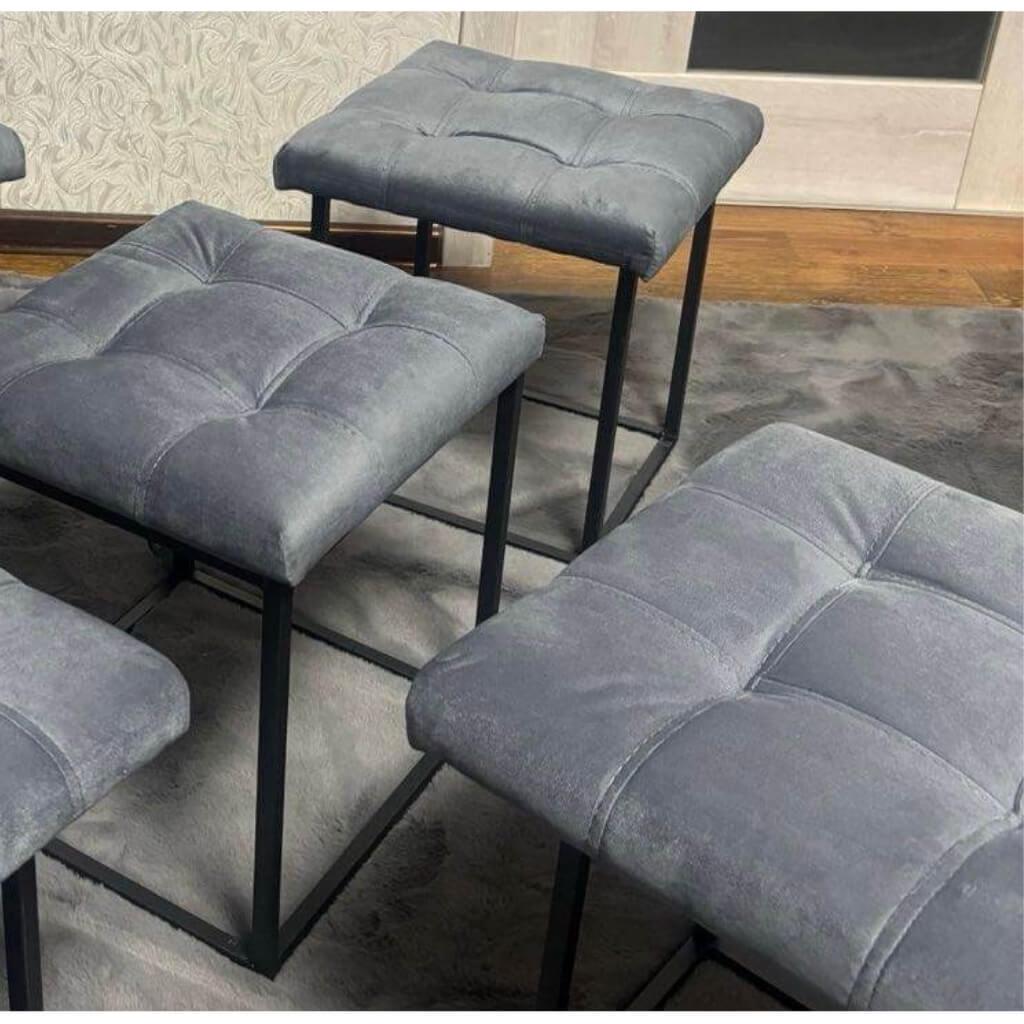 Пуф-трансформер Квадро Куб 5в1 Смарт 16 47х47х44 см Сірий - фото 4