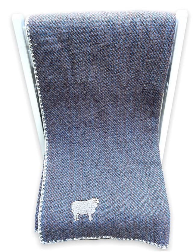 Одеяло шерстяное Барашек 140х205 см Синий