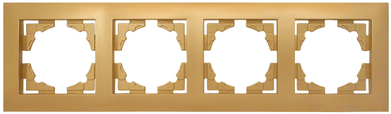 Рамка чотиримісна MARSHEL IDEAL FI-4 Gold