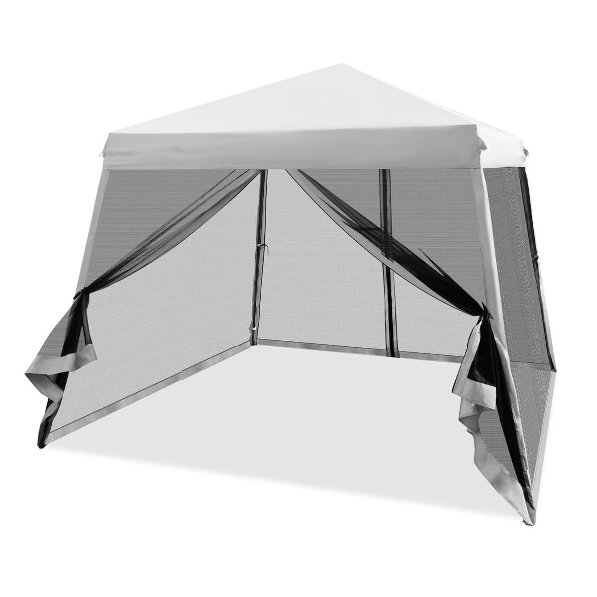Беседка садовая 300x300x237-255 см Черный (COSTWAY-00428)