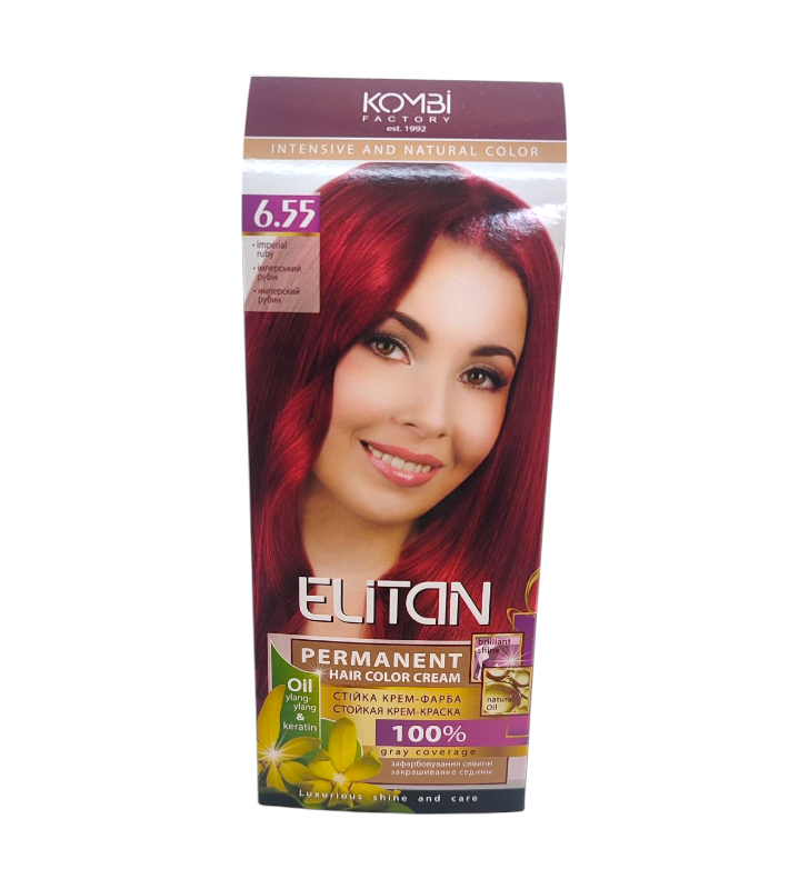 Крем-краска стойкая ELITAN Intensive 6.55 Имперский рубин