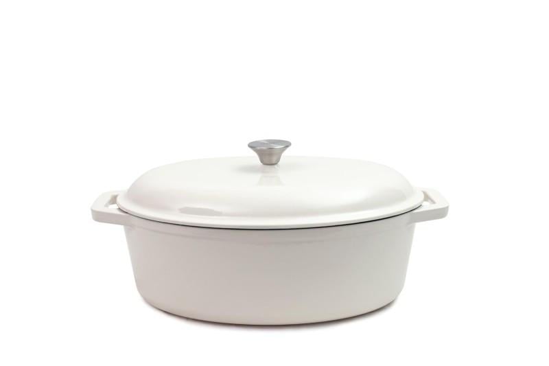 Каструля чавунна овальна NOIS Tierra 830614 36x26,5 см Кремовий