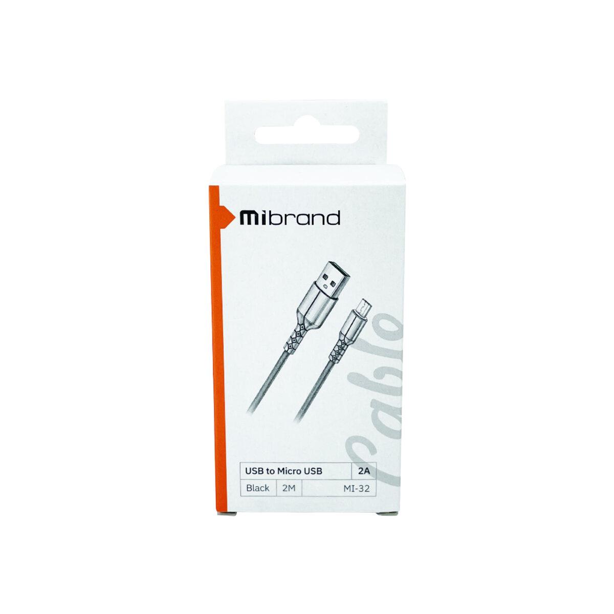 Кабель Mibrand Charge OTG MI-32 USB to USB Micro 2 A 2 м Black (MIDC/322MB) - фото 2