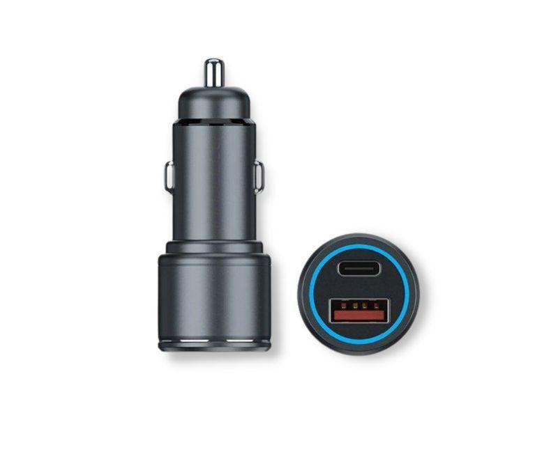 Зарядное устройство в прикуриватель PD-C32 PD20 W/QC 18W USB/USB Type-C Черный (MAW-45379)