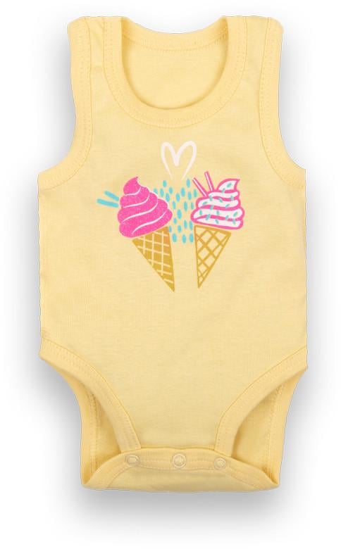 Боди детский для девочки GABBI BD-22-3 Ace летний хлопковый 74 см Молочный (13111)