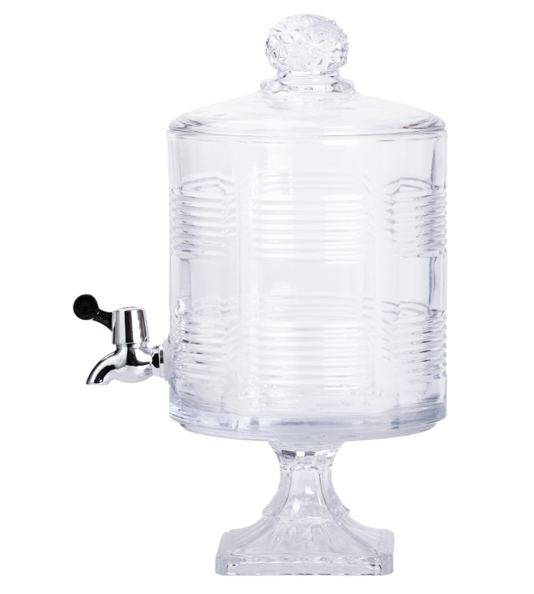 Лимонадниця скляна Style на квадратній ніжці 4,5 л Прозорий - фото 3